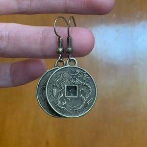 ꧁Handmade coin earrings꧂